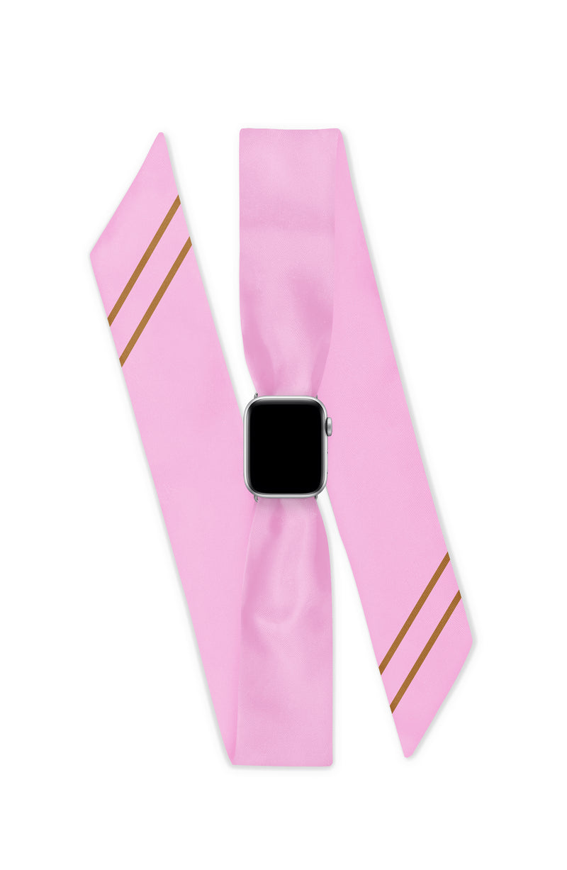 SOLID PINK APPLE WATCH SCARF BAND (CONNECTORS INCLUDED)